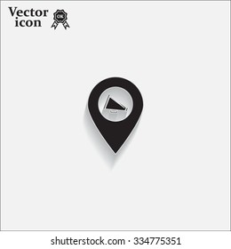 megaphone in the map mark