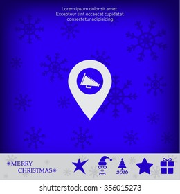 megaphone in the map mark