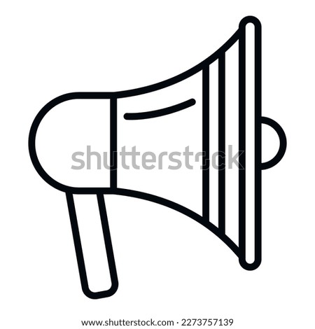 Megaphone marketing icon outline vector. Social market. Price mobile