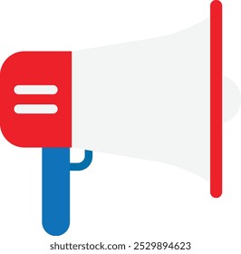 Ilustração plana do vetor do ícone da promoção de marketing do Megaphone