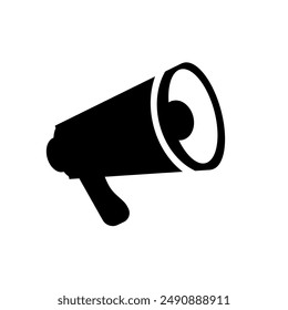 megaphone, message advertisement - vector icon