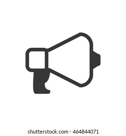 megaphone message communication icon. Isolated and flat illustration. Vector graphic