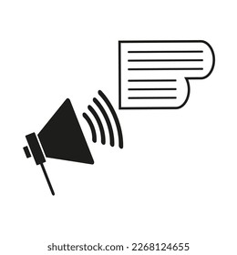 icono de mensaje megáfono. Icono Seo. Ilustración vectorial.