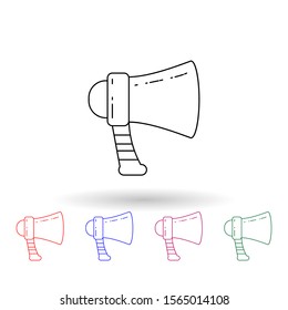 Megaphone multi color icon. Simple thin line, outline vector of election icons for ui and ux, website or mobile application