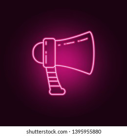 Megaphone neon icon. Elements of election set. Simple icon for websites, web design, mobile app, info graphics