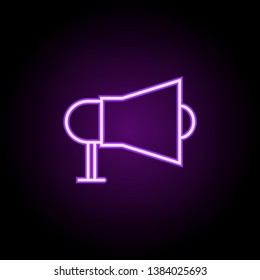 megaphone neon icon. Elements of media, press set. Simple icon for websites, web design, mobile app, info graphics