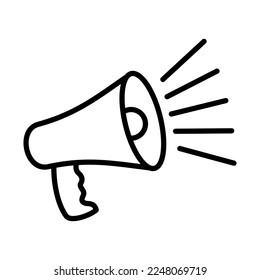 Megaphone, News Icon Logo Design Vector Template Illustration Sign And Symbol Pixels Perfect