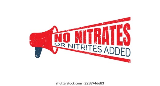Megáfono Sin nitratos o nitritos Gráficos vectores de estampado añadidos