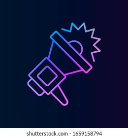 Megaphone nolan icon. Simple thin line, outline vector of real estate icons for ui and ux, website or mobile application