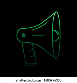 Megaphone nolan icon. Simple thin line, outline vector of fireman icons for ui and ux, website or mobile application