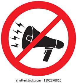 megaphone  not allowed sign