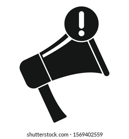 Megaphone notification icon. Simple illustration of megaphone notification vector icon for web design isolated on white background