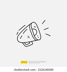 Megaphon-Objekt-Dodell-Symbol-Abbildung