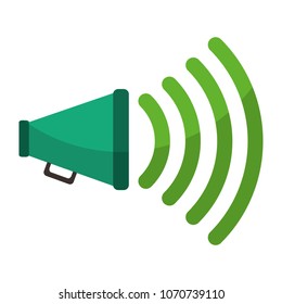 megaphone object to public alert message