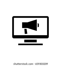 megaphone on display icon 