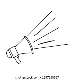 megaphone on isolated icon