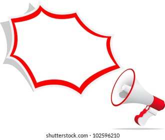 megaphone on white background