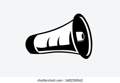 Megaphone on white background. Vector illustration.
