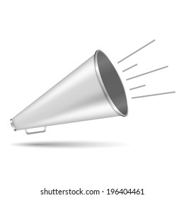 Megaphone on white background, vector eps10 illustration