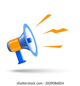 Megaphone on white background. Vector illustration.