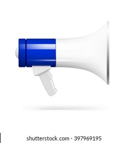 Megaphone on white background. Vector illustration