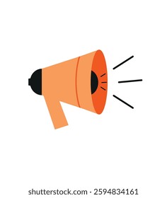 Megaphone on white backgroundю Vector illustration
