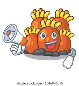 With megaphone orange coral reef toys shape cartoon