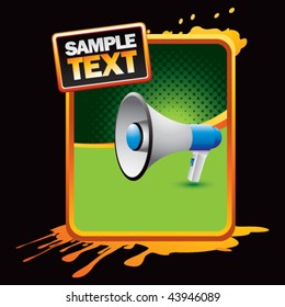megaphone orange grungy template