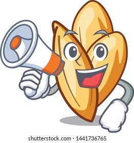 With megaphone orzo pasta isolated with the cartoon