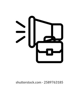 Megaphone Outline Icon. Megaphone Icon