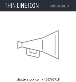 Megaphone Outline Icon. Thin line Icon of Advertising Media
