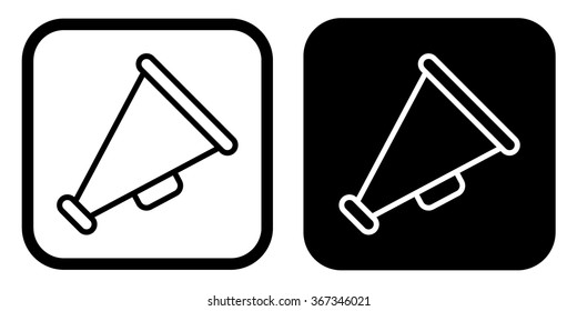Megaphone outline icon. Vector illustration