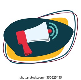 Megaphone  over white background design, vector illustration 10 eps graphic.