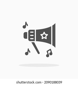 Megaphone Party Icon. Solid Or Glyph Style. Vector Illustration. Enjoy This Icon For Your Project.