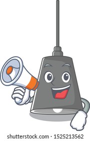 With megaphone pendant lamp cartoon with mascot shape