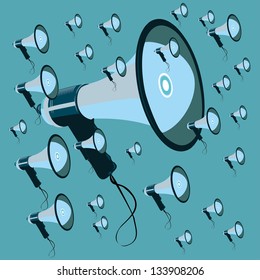 megaphone pop art vector art