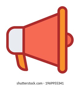 megaphone promotion marketing ads single isolated icon with filled line style