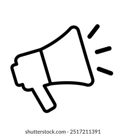 Megaphone, public address, advertising message - simple vector icon
