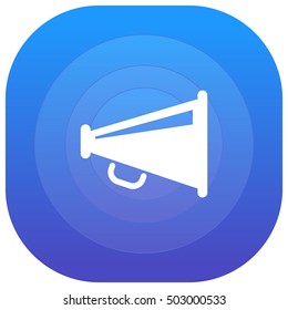 Megaphone Purple - blue circular UI/UX App Icon / Logo Design