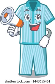 With megaphone pyjamas isolated on in the character
