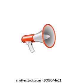 Megaphone realistic isolated. icon vector illustration