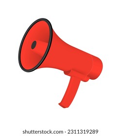 Ilustración vectorial Megaphone ( color rojo )