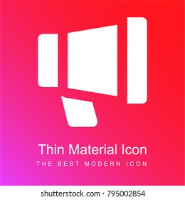 Megaphone red and pink gradient material white icon minimal design