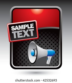 megaphone red stylized advertisement