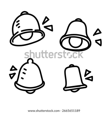 megaphone related collection icon illustration in doodle hand drawn style