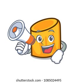 With megaphone rigatoni character cartoon style