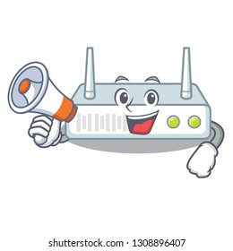 With megaphone router in the a character shape