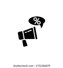 Megaphone, sale icon. Simple vector black friday icons for ui and ux, website or mobile application