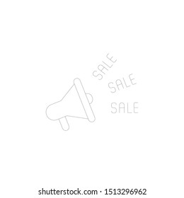 megaphone, sale line icon. Elements of black friday and sales icon. Premium quality graphic design icon. Can be used for web, logo, mobile app, UI, UX