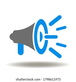Megaphone Scream Icon Vector. Loudspeaker Symbol. Attention Note Sign. Announcement Logo.